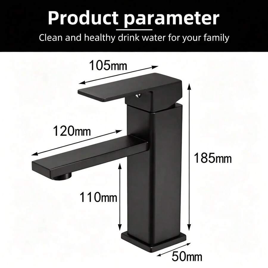 Grifo de cocina de ABS negro con agua fría y caliente, grifo multifuncional universal para fregadero de cocina, juego de grifo de doble entrada de agua fría y caliente de alta calidad con accesorios. - Negro - Ver 1
