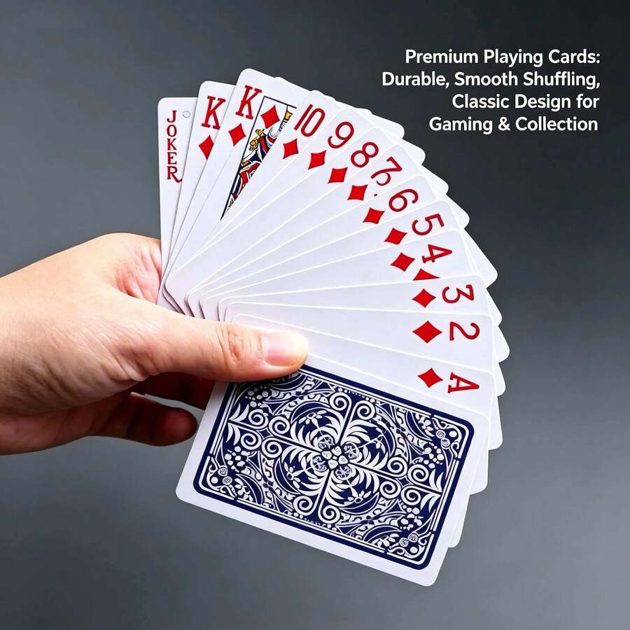 1/2PCS Poker Cards, Card Games, Luxury Poker Card Set - PVC Poker Cards Unique Design, Suitable For All Card Games And Outdoor Entertainment, Holiday Gift, Vacation Gift.