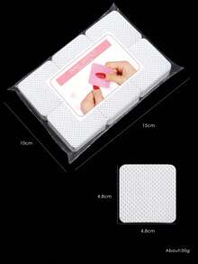 300/200/100 pièces Lingettes de dissolvant pour vernis à ongles, tampons de coton pour manucure et pédicure, outils de nettoyage des ongles, dissolvant pour vernis à ongles - Blanc - Voir 3