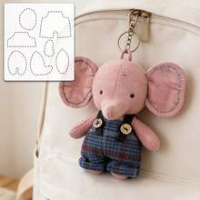 1pc Cute Big Ear Elephant Patchwork Template DIY Elephant Pattern Sewing Template, Reusable PET Template, Suitable For Handmade DIY Tracing Patchwork Template, Positioning And Tracing Sewing Template, Cutting Tool For Craft Enthusiasts - Classic - View 3