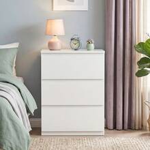 Chest Of Drawers With 3 Drawers, Modern Storage Furniture For The Bedroom, White Color. - 白色 - 查看 1