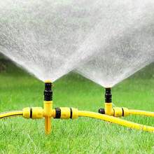 Juego de aspersor de riego para césped y jardín con estaca enterrada y boquilla ajustable de niebla - 360 grados - Ver 2