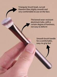 12pcs Makeup Brush Set, 6 Makeup Brushes, Basic Flat And Round Head Makeup Brushes, Suitable For Liquid Foundation, Loose Powder, Blush, Eyeshadow, Includes 6 Makeup Sponges, Easily Create Flawless And Smooth Makeup, Suitable For Travel, Party, Touch-Up, Gift, Personal Use And Other Occasions, Professional And Practical Makeup Brushes, Complete Makeup Tool Set - Coffee Brown - View 12