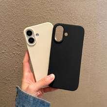 Ultra Thin Candy Color Lightweight Semi-Wrapped Borderless Case Compatible With IPhone 17 Pro Max 16 15 14 13 12 11 Back Cover - Black - View 7