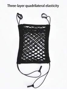 1 Buah Tas Penyimpanan Jaring Celah Kursi Mobil, Kantong Organizer Jaring Elastis, Tas Penyimpanan Kursi Mobil - A - View 15