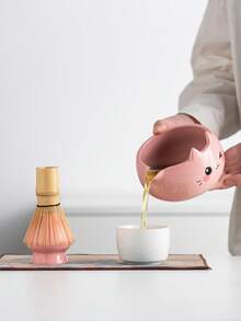 1 buah/8 buah Mangkuk Matcha Telinga Kucing Lucu, Pengocok Matcha Jepang, Mangkuk Teh Keramik, Alat Persiapan Matcha, Alat Pembuatan Makanan Penutup dan Minuman, Kotak Hadiah Jepang, Set Hadiah Liburan - MultiWarna - View 7