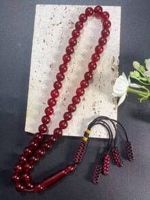 1 buah Tasbih Muslim Akrilik 45 Butir, Tasbih Rumbai Anyaman Blok Warna, Pembelian Grosir Aksesori Peringatan Hari Raya untuk Teman dan Keluarga - MultiWarna - View 12