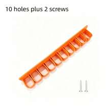 1/2pcs Wall-Mounted Tool Storage Rack - Metal Garage Tool Rack For Screwdrivers And Pliers - Space-Saving Workshop Tool Storage Rack (7 Holes/10 Holes Including 2/4 Screws) - Multicolor - View 8