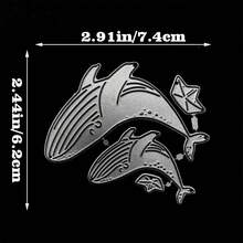Dolphin Metal Punch Die, Card Making Cutting Die, Embossing Die, For Scrapbooking, DIY Photo Album Paper Card Decoration - Silver - View 3