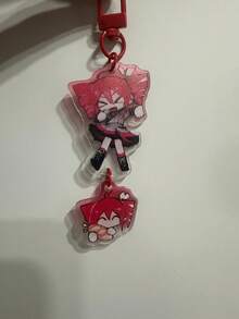 Anime Female Character Keychain | Anime Acrylic Pendant | Collectible Keychain | Female Character Accessory | Women's Keychain | Women's Key Chain | Birthday Gift | Holiday Gift - Multicolor - View 10