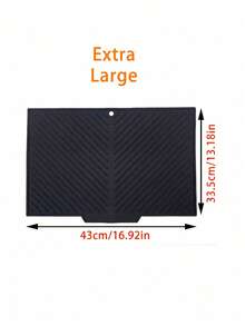 1pc Drainage Mat And Drying Mat, Non-Slip Silicone Kitchen Mat With Drainage Groove, Heat Insulation Mat, Dining Table Mat, Dish Rack Mat, Quick Dry Mat Suitable For Pots And Pans, Durable Countertop Protective Mat - Multicolor - View 10