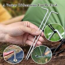 5pcs/10pcs/20pcs Tent Stakes With Excellent Strength And Durability, Able To Withstand Various Weather Conditions And Rugged Terrain, Suitable For Camping, Hiking, Travel, Beach And Outdoor Activities - Multicolor - View 9
