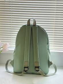 1 Set Back To School Fashion Casual Solid Color Backpack Set, Backpack + Tote Bag + Crossbody Bag + Pencil Case, Large Capacity With Laptop Compartment, Solid Color Student Backpack, Adjustable Shoulder Strap + Multi-Pocket Lightweight Portable School Bag, Zipper Bag Set, Suitable For Graduates/Students/Teenage Girls, Perfect For Outdoor Travel/Middle School/High School/College Use - 2186 - View 10