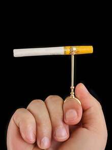 1pc Hip-Hop Skull Head Cigarette Holder - Smoking Ring Cigarette Rest Rack Cigarette Holder Clamp Universal For Various Sizes Of Cigarettes - Multicolor - View 4