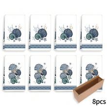 2/4/6pcs Set, Dish Towel, Ocean Creature Pattern Printed Towel, Ultra-Fine Microfiber Modern Absorbent Cloth, Cooking And Baking Tea Towel, Dish Cloth, Cleaning Towel, Hand Towel, Tea Towel, Ultra-Soft And Highly Absorbent, Kitchen Decor, Gift For Neighbors, Gift For Mom, Birthday Gift, Sweet Housewarming Gift For Friends, Kitchen Accessories, Daily Necessities, Life Essentials - Multicolor - View 15