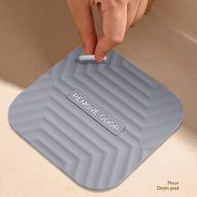 1pc Square Floor Drain Cover Silicone Pad, Anti-Clogging, Anti-Insect And Anti-Odor Drain Sticker For Bathroom And Toilet - Multicolor - View 5