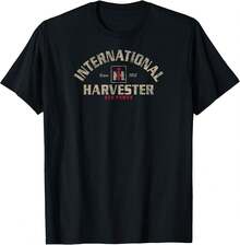 تي شيرت للبالغين للجنسين International Harvester Red Power - الأسود - مشاهدة 1