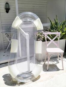 1 pieza Flotador inflable de malla transparente, hamaca de agua plegable, silla flotante cómoda de malla transpirable, múltiples colores macaron disponibles, juguete de relajación de verano de PVC duradero, regalo adecuado para adultos - Multicolor - Ver 5