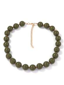 2/1 pieza Collar largo de cuentas ABS con nudo geométrico redondo estilo bohemio, joyería hecha a mano, adecuado como regalo para mujeres y uso diario, accesorio para mujer, perfecto para vacaciones en la playa, viajes diarios, accesorio de playa, accesorio de verano para mujer, joyería de verano, regalo de vuelta a la escuela, atuendo de otoño, invierno, conjunto de joyería para mujer, Navidad - Multicolor - Ver 18