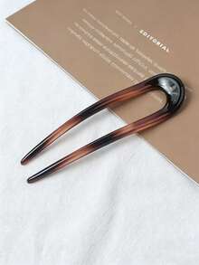 4/3/1pc Leopard Print U-Shaped Hair Stick, Women's High-End Vintage Minimalist Hair Clip Comb Bun Styling Tool - Multicolor - View 7
