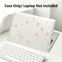1件粉色花卉UV印花筆記本電腦保護殼，透明硬殼保護套，適用於MacBook Air和Pro，耐用塑料保護套 - 查看 5