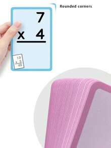 36Cards/Set Kids Math Flash Cards, Round Corner Reusable Learning Cards, Early Childhood Education Teaching Aids, Addition Subtraction Multiplication Division Practice, Preschool Math Games, Home Learning School Classroom Supplies, Teacher Gift - Multicolor - View 6