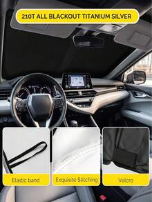 Car Sunshade, Large Size Car Front Windshield Sunshade, Foldable Front Window Sunshade With Storage Bag, UV Protection Heat Insulation Cooling Cover, Sedan, SUV, MPV, Van, Truck Interior Dashboard Protector, Summer Car Accessories, Car Travel Essentials - Multiple Styles - View 9