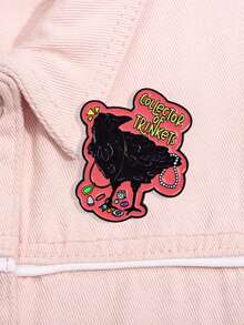 COLLECTOR TRINKETS Enamel Pin Black Crow Brooch Lapel Pins Badge On Backpack Clothing Accessories Punk Jewelry Friends Gifts - Multicolor - View 1
