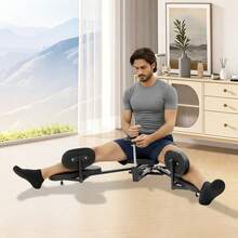Beinstrecker Beinspaltmaschine 0–210° verstellbar, Heim-Fitness Trainer für Ballett Tanz Gymnastik, Belastbar bis 100kg, mit PU Sitzkissen Rückenlehne & Rollen - Schwarz - Übersicht 10