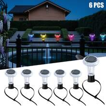 6/12pcs Solar Powered LED Tie Lights, 3 Modes White/Warm/Colorful, Easy Install Flexible Binding Lights, Suitable For Swimming Pool Edge, Trampoline, Fence And Garden Ground Decoration, Waterproof Solar Outdoor Lights - multicolor - View 13