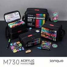 1 Set Of 9/48/72/96/192/288 Colors Alcohol Markers, Upgraded Ink, Strong Coloring Power, Wide Coverage, Suitable For Painting On Various Materials, Comes With Fabric Storage Bag, Convenient To Carry - Multicolor - View 5