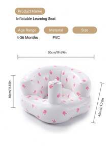 1PC Multifunctional Inflatable Baby Learning Chair, Suitable For Babies 3 Months And Older, Summer Inflatable Baby Seat, Blow-Up Baby Floor Chair With Back Support Sofa - Inflatable Learning Chair - View 8
