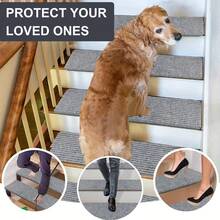 1pc 20cmX80cm Non-Slip Stair Tread Mat, Indoor Carpet Suitable For Stairs, Perfect Home Decor Choice Stair Mat Floor Mat, Glue-Free Reusable Non-Slip - A - View 2