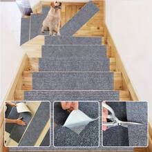 1pc 20cmX80cm Non-Slip Stair Tread Mat, Indoor Carpet Suitable For Stairs, Perfect Home Decor Choice Stair Mat Floor Mat, Glue-Free Reusable Non-Slip - A - View 5