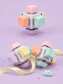 1/6pcs Stress Relief Toy Keyboard Clicker Mechanical Key Switch Cube Adult Fidget Gift For Time Killing (Chain Color And Style Random) - Multicolor - View 4