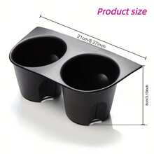 TRTY 1pc Black Car Dual Cup Holder Limiter, Modified Beverage Bottle Fixed Bracket, Storage Organizer Box. Suitable For Hilux 2015, 2016, 2017, 2018, 2019, 2020, 2021 Car Cup Holder Insert Replacement, Car Interior Accessories Fixed Anti-Slip Decoration, Also An Ideal Holiday And Birthday Gift - Hilux Car Cup Holders - View 2