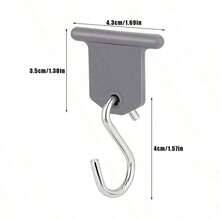 8pcs S-Shaped Camping Awning Hooks Clips RV Tent Hooks With Holes Lightweight Hooks RV Camping Accessories - C - View 2