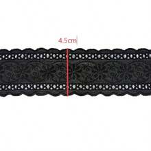 1/5碼刺繡蕾絲飾邊布帶，寬4.5cm，適合縫紉、DIY衣飾配件、腰帶、家居布料、居家裝飾、禮物包裝及初學者縫紉 - 多色E - 查看 12