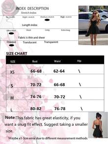 女款純色抓皺雙層內襯收腰A字性感度假優雅時尚洋裝，黑色，夏季 - 黑色 - 查看 4