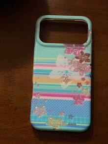 Casing Ponsel Mewah Baru dengan Motif Bunga Garis-garis Warna-warni, Polka Dot, Glitter, Rhinestone, dan Payet, Kompatibel dengan iPhone 18 Pro Max 18 Pro 17 Pro Max 17 Pro 16 Pro Max 15 Pro Max 13 14 Pro Max 12 Pro 15 Plus 11. Pelindung Belakang Lembut Artistik - Bunga bergaris - View 5