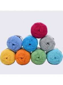 100% Pure Cotton Hand-Knitted Yarn, Suitable For Knitting And Crochet, 8-Ply Worsted Yarn, For Sweaters, Blankets, 50g, 200m, Soft Yarn, Needlework - One Size Fits All - View 3