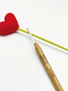 Bamboo Handle Carbonized Silver Head Crochet Hooks, 2.0-6.0mm 9 Sizes Available, Smooth Silver Head Anti-Snag, Suitable For Knitting Dolls, Scarves, Holiday Gift Making And Home Decor, First Choice For Knitting Enthusiasts Handmade Gift Making - Carbonized Round Shank Hook - View 6
