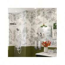 Peacock & Monkey Pattern Self-Adhesive Wallpaper - Easy To Apply, Waterproof & Removable, Suitable For Living Room, Kitchen, Bedroom, Bathroom - Washable Furniture Renovation & Wall Decor - 1PC - View 4