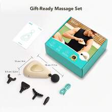 SKG FS300-3 Portable Deep Tissue Massage Gun, 3200 RPM Percussion Muscle Massager With 20 Kgf Force, 5 Heads, USB-C Rechargeable For Athletes, Home, Gym And Travel, Gift For Women And Men - View 11