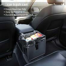 可折疊車用垃圾桶 大容量懸掛式防水防漏車用垃圾袋 車內配件 中性禮物 - A - 查看 1