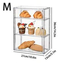 1pc Cake Storage Box, Kitchen Baking Bread Storage Container, Stackable Tea Cup & Water Cup Holder, Easy Access, Moisture-Proof & Pest-Proof, Suitable For Kitchen, Bakery, Coffee Shop - View 12