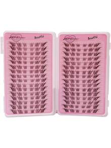 Large Capacity Manga Eyelash Book Dense False Eyelashes 8-12mm Single Cluster Fox-Style Lashes Natural Volume Eyelash Extension - 查看 8