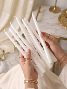 Nordic Pearl Handle Long Stem Fragrance Candle, 2.2cm Diameter, Pearl Design Tapered Tip, Smokeless Soy Wax, Suitable For Home Indoor Decor, Holiday Parties And Photography Props - Nordic Style - View 2