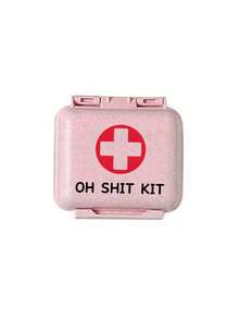 OBOVAY 迷你 6 格便攜藥盒，收納盒，旅行藥盒，印有「我的藥盒」和藥丸圖案，6 格小藥盒，密封包裝收納盒，6 天週藥收納盒，旅行必備藥盒，日常維生素藥盒，口袋藥盒收納盒，精緻收納盒，居家必備，旅行必備 - 彩色 - 查看 12