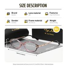 HyJex 1 Stück Unisex Exquisite Vollrahmen Plano-Brille, Neue Ovalrahmen Plano-Brille - Verschiedenfarbig - Übersicht 2